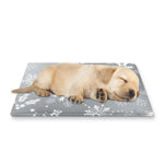 Silver And White Snowflake Pattern Print Pet Cooling Mat Cover