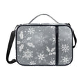 Silver And White Snowflake Pattern Print Shoulder Strap Bible Bag