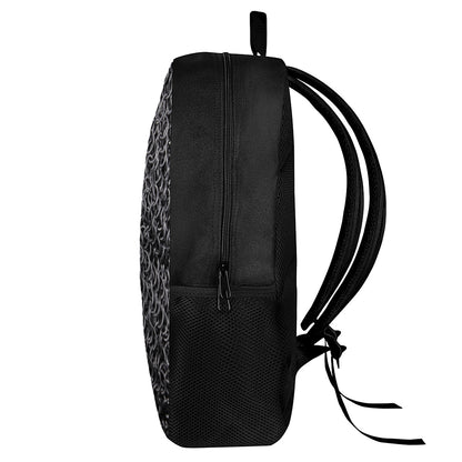 Silver Chainmail Print 17 Inch Backpack