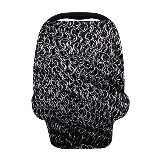 Silver Chainmail Print Baby Seat Cover