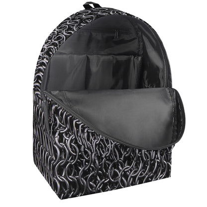 Silver Chainmail Print Backpack