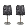 Silver Chainmail Print Bar Stool Covers