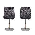 Silver Chainmail Print Bar Stool Covers