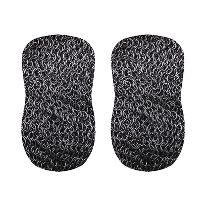 Silver Chainmail Print Bar Stool Covers