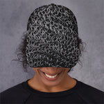 Silver Chainmail Print Baseball Cap