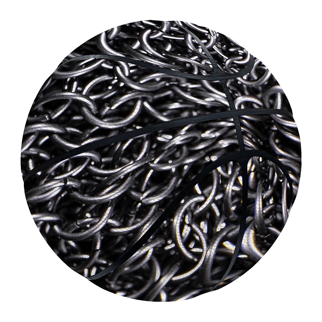 Silver Chainmail Print Basketball