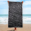 Silver Chainmail Print Beach Towel