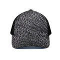 Silver Chainmail Print Black Mesh Trucker Hat