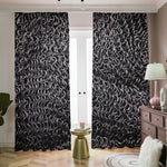 Silver Chainmail Print Blackout Pencil Pleat Curtains