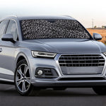 Silver Chainmail Print Car Windshield Sun Shade