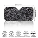 Silver Chainmail Print Car Windshield Sun Shade