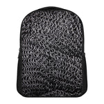 Silver Chainmail Print Casual Backpack