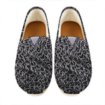 Silver Chainmail Print Casual Shoes