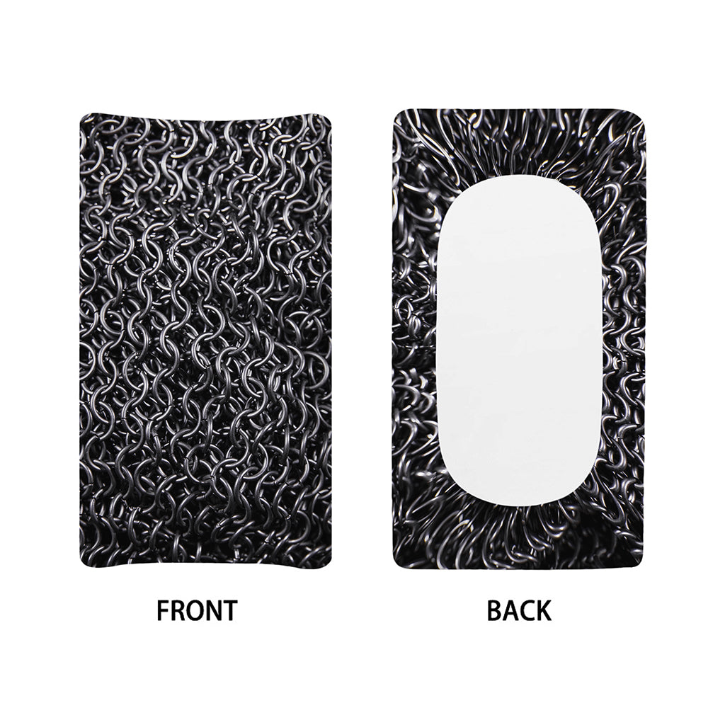 Silver Chainmail Print Changing Pad Cover