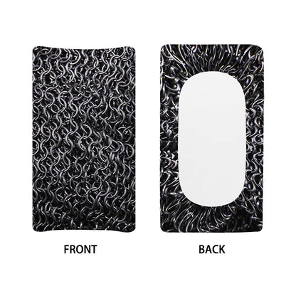 Silver Chainmail Print Changing Pad Cover