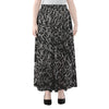 Silver Chainmail Print Chiffon Maxi Skirt