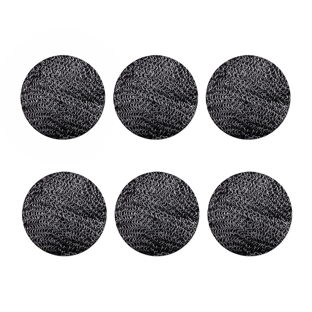 Silver Chainmail Print Coaster Set