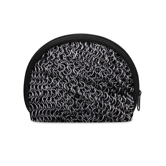 Silver Chainmail Print Coin Purse
