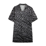 Silver Chainmail Print Cotton Hawaiian Shirt