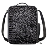 Silver Chainmail Print Crossbody Lunch Bag