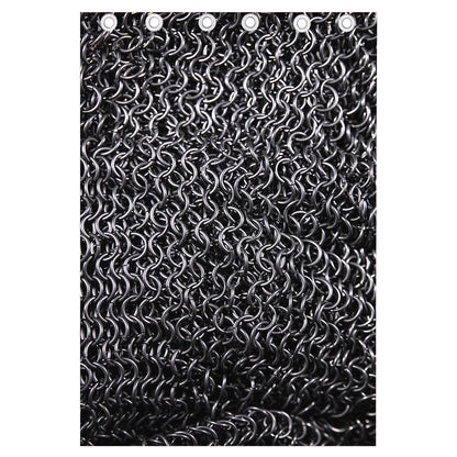 Silver Chainmail Print Curtain