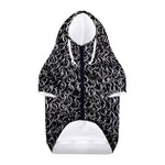 Silver Chainmail Print Dog Zip Up Hoodie