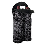 Silver Chainmail Print Double Neoprene Wine Tote