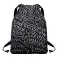 Silver Chainmail Print Drawstring Backpack