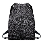 Silver Chainmail Print Drawstring Backpack