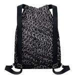 Silver Chainmail Print Drawstring Backpack