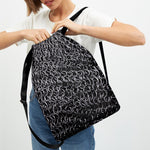 Silver Chainmail Print Drawstring Backpack