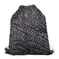 Silver Chainmail Print Drawstring Bag