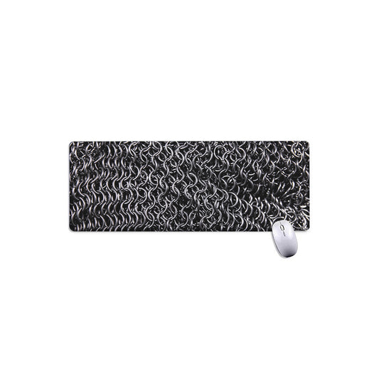 Silver Chainmail Print Extended Mouse Pad