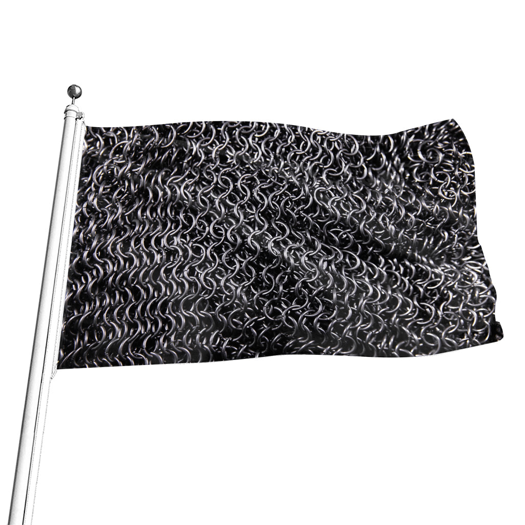 Silver Chainmail Print Flag