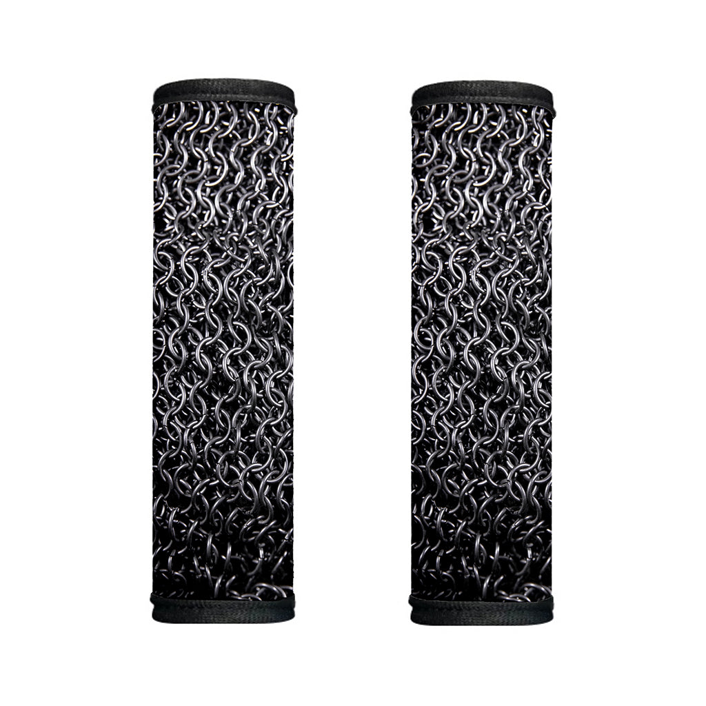 Silver Chainmail Print Handle Covers