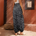 Silver Chainmail Print Harem Pants