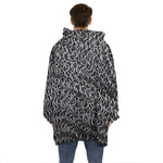 Silver Chainmail Print Hoodie Blanket