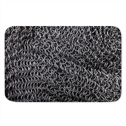 Silver Chainmail Print Indoor Door Mat