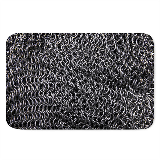 Silver Chainmail Print Indoor Door Mat