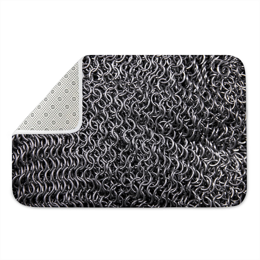 Silver Chainmail Print Indoor Door Mat