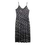 Silver Chainmail Print Jersey Midi Cami Dress