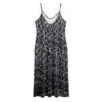 Silver Chainmail Print Jersey Midi Cami Dress