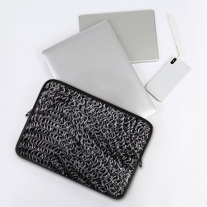 Silver Chainmail Print Laptop Sleeve