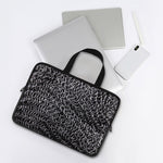 Silver Chainmail Print Laptop Sleeve With Handle