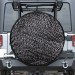 Silver Chainmail Print Leather Spare Tire Cover