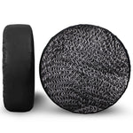 Silver Chainmail Print Leather Spare Tire Cover
