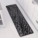 Silver Chainmail Print Long Kitchen Mat
