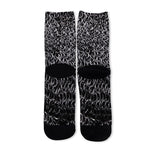 Silver Chainmail Print Long Socks