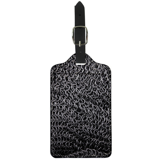 Silver Chainmail Print Luggage Tag