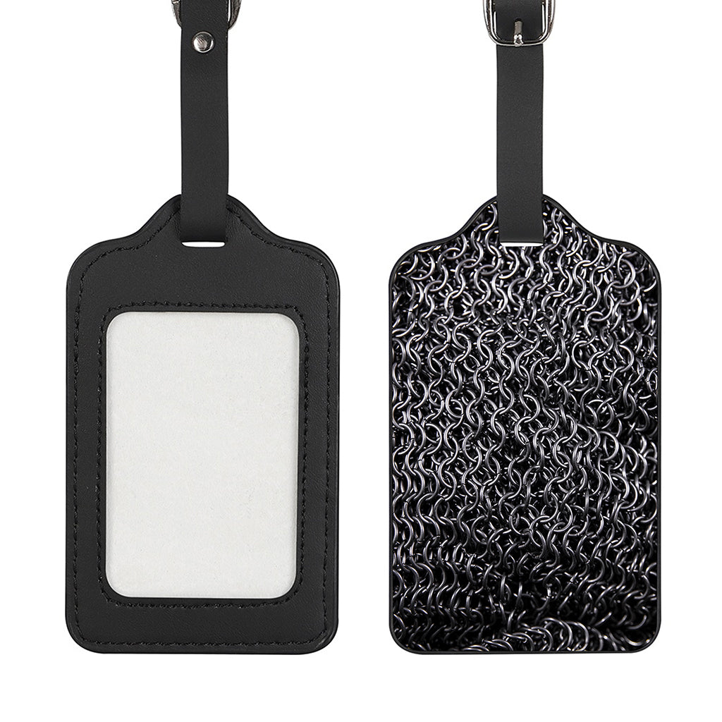 Silver Chainmail Print Luggage Tag